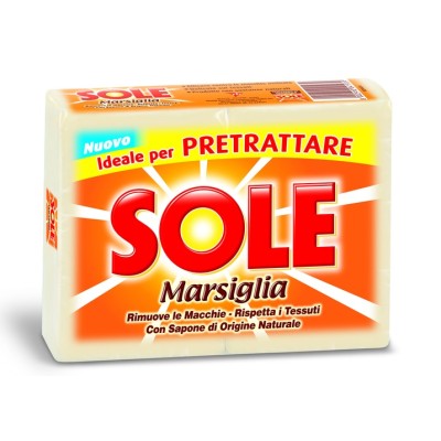 SOLE PIESE DE RUFE DE SAPUN MARSILIA ALBA 2 BUCATI gr. 500