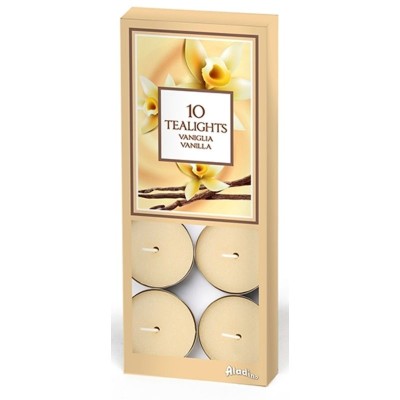 ALADINO TEALIGHT LUMELLE 4H FRAGRANZA VANIGLIA PZ. 10