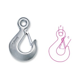 Robur Gancio per sollevamento con sicura acciaio al carbonio