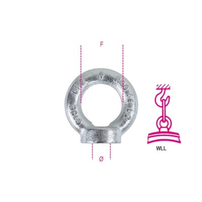 Robur Golfari per sollevamento femmina DIN582 C15E zincati Z M16