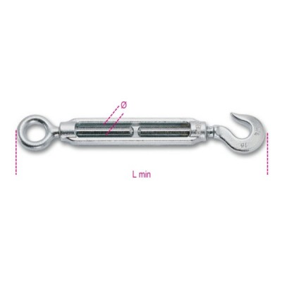 Robur Galvanizat tensiuni pentru ochi și cârlig (9/16) Z M14