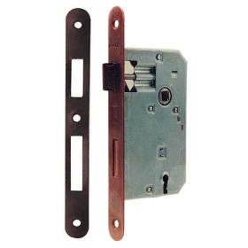 PATENT SERRATURA CON PIASTRA ARROTONDATA Q.8/70 BRONZATA MM.50