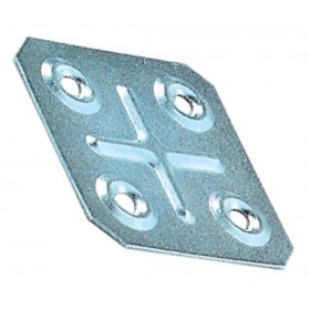 PIASTRINE QUADRE IN ACCIAIO ZINCATE CM. 4x4 PZ. 10
