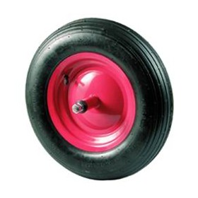 RUOTA PIENA PER CARRIOLE PERNO CORTO 17 CM