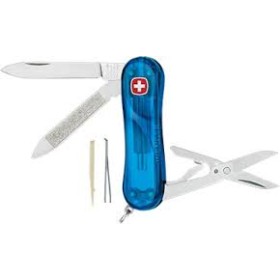 WENGER COLTELLO EVOLUTION 81.616 CON GUANCE BLU TRASLUCENTI