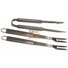 BLINKY SET 3 PIESE USTENSILE DIN OȚEL CROMAT PENTRU GRĂTAR BLINKY SET 3 PIESE USTENSILE DIN OȚEL CROMAT PENTRU GRĂTAR