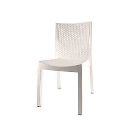 DIMAPLAST SEDIA IN RESINA RHATTAN PANAREA COLORE BIANCA