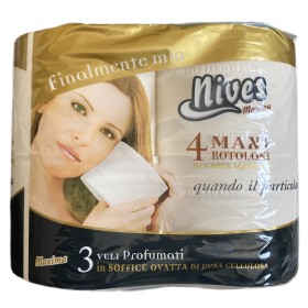 NIVES MAXIMA CARTA IGIENICA 3 VELI MAXI 4 ROTOLONI NIVES MAXIMA CARTA IGIENICA 3 VELI MAXI 4 ROTOLONI