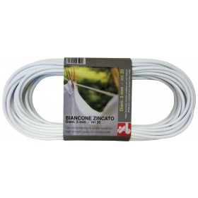 SÂRMĂ ALBĂ DE USCARE ALBĂ GALVANIZATĂ ML.20