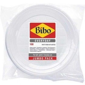 BIBO 100 PLĂCI FUNDURI ALBE DIN PLASTIC DM 20 5 CM