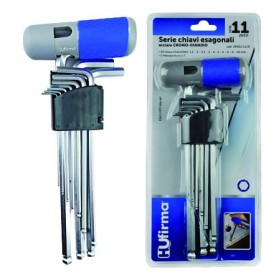 HU-FIRMA SERIE CHIAVI ESAGONALI IMPUGNATURA T PZ. 11