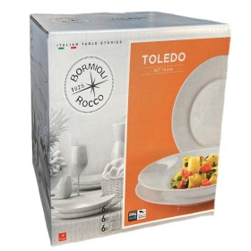 BORMIOLI SET 18 FARFURII PLANUL DE JOS ȘI DESERT TOLEDO SERIE BORMIOLI SET 18 FARFURII PLANUL DE JOS ȘI DESERT TOLEDO SERIE