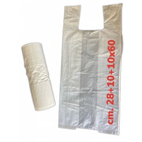 BUSTE SHOPPER A ROTOLO cm. 28+10+10x60 1kg.