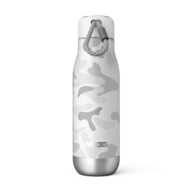 ZOKU din oțel inoxidabil Flacon M Mediu termic flacon de culoare Albă Camo ml. 500 ZOKU din oțel inoxidabil Flacon M Mediu termic flacon de