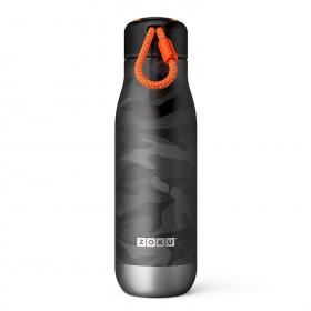 ZOKU sticla din otel inoxidabil M flacon mediu termic de culoare Negru Camo ml. 500 ZOKU sticla din otel inoxidabil M flacon mediu termic de