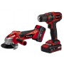 Einhell kit Smerigliatrice a batteria 18V 3AH e Avvitatore a