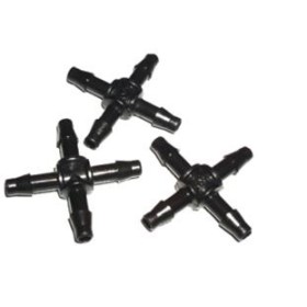 MANICOTTO COLLETTORE A CROCE 4 USCITE MM. 6