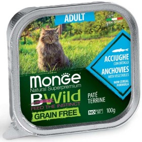 Monge Natural Super Premium Bwild cereale gratuit Adult Cat Hamsii cu legume GR. 100 Monge Natural Super Premium Bwild cereale gratuit Adult Cat