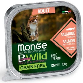 Monge Natural Super Premium Bwild Cereale gratuit Adult Cat Salmon cu legume GR. 100 Monge Natural Super Premium Bwild Cereale gratuit Adult Cat