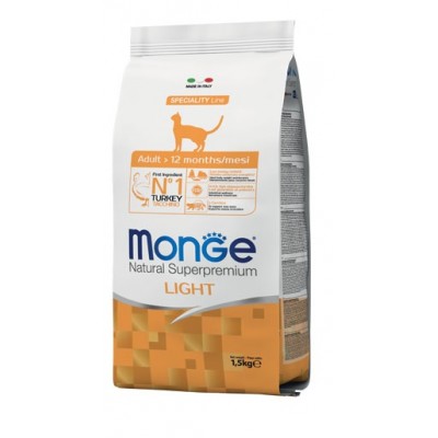 Monge Natural Superpremium Adult Cat Light Turcia kg. 1,5