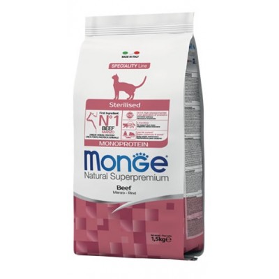 Monge Natural Superpremium Monoprotein sterilizat Cat carne de