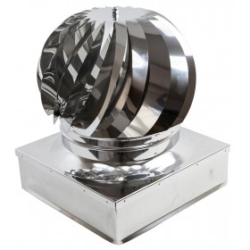 INOX TURBO COS DE FUM PENTRU TEVI DE PLOAIE AISI 304 CM.27x27