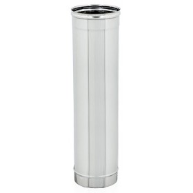 TUBO INOX PER CANNA FUMARIA AISI 304 CM. 100 DIAMETRO MM. 10