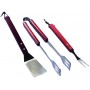 SET PER BARBECUES SANDRIGARDEN 3 PEZZI MANICO LEGNO ACCIAIO INOX