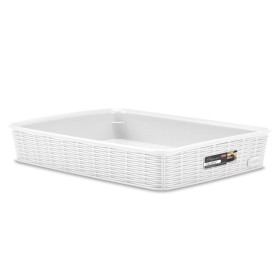 Stefanplast Multipurpose Rectangular Basket Eleganță L alb