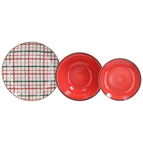 TOGNANA SERVIZIO 18 PIATTI PORCELLANA DA TAVOLA LOUISE RED TAVE