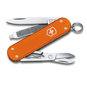 VICTORINOX MULTIUSO CLASSIC MM. 58 GUANCE ALOX STEEL ARANCIO