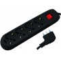 VIGOR MULTI-SOCKETS 4 SOCKETS SCHUKO/BIPASSO INT. BLACK 16A