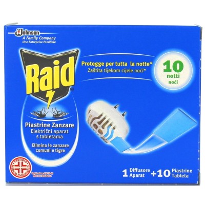 RAID INSETTICIDA ELETTRICO BASE E 10 PIASTRINE