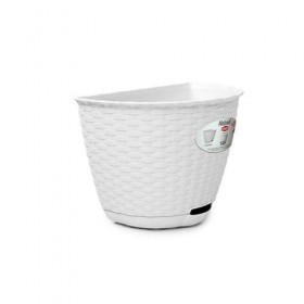 Gerla Natural dotata di riserva d'acqua Bianca cm. 30x20x22h.