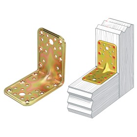 PIASTRA ANGOLARE ACCIAIO TROP. ART. 773 MM. 65x90x90