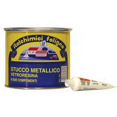 ITALCHIMICI STUCCO METALLICO VETRORESINA CON CATALIZZATORE ML.