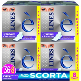 LINES E' ASSORBENTE LUNGO CON ALI PACCO SCORTA 36 E 8 PEZZI