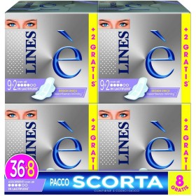 LINES E' CON ALI PACCO SCORTA 36 E 8 PEZZI