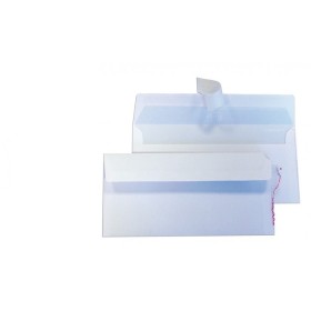 BUSTE PER LETTERA BIANCA ADESIVA GR. 90 CM. 11x23 PZ. 25