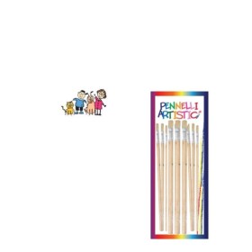 PENNELLI ARTISTICI DI LEGNO PZ. 9