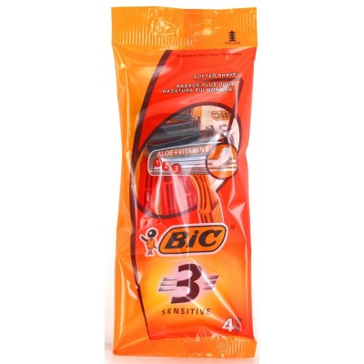 BIC RASOIO SENSITIVE 3 LAME USA&G. 4 PZ