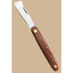 COLTELLO INNESTO MANICO IN LEGNO LAMA IN ACCIAIO INOX CON PUNTA