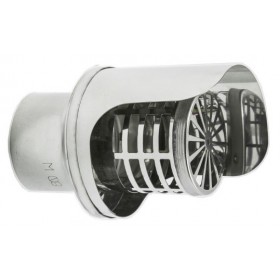 FUMAIOLO TERMINALE INOX MODELLO ORIZZONTALE D. 100