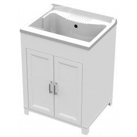 KIT LAVATOIO CON BASE IN RESINA COMPLETO DI SIFONE ANTIACIDO