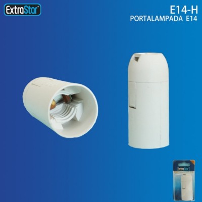 PORTALAMPADA E14 LISCIO BIANCO