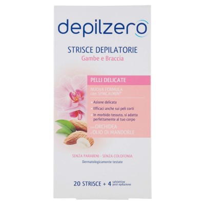 DEPILZERO STRISCE DEPILATORIE GAMBE e BRACCIA CON ORCHIDEA e