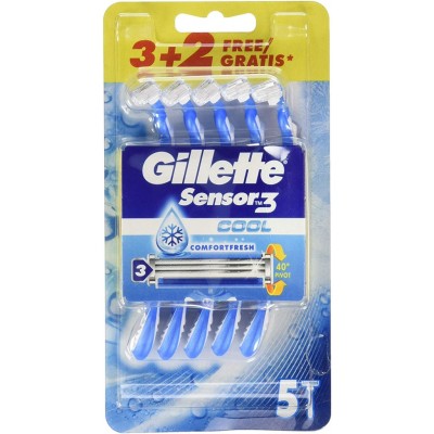 Gillette Sensor3 Cool Men's Disposable Razor PZ. 3+2