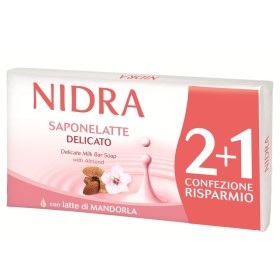 NIDRA SAPONETTALATTE MANDORLA 90 GRAMMI 2 + 1 PEZZI