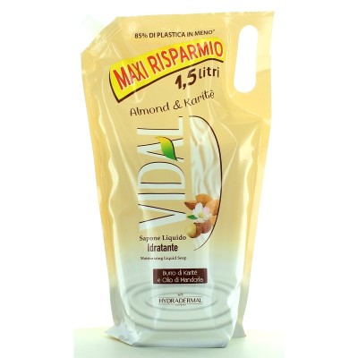 VIDAL SAPONE LIQUIDO MANI IDRATANTE ALMOND & KARITE' BUSTA 1,5