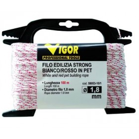 VIGOR FILO EDILIZIA STRONG BIANCO/ROSSO MT. 100 MM. 1,8